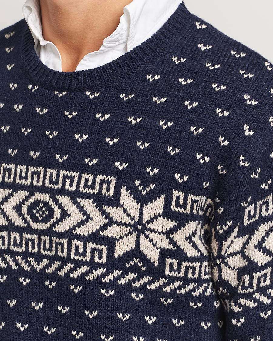 Herr | Tröjor | Polo Ralph Lauren | Cotton/Cashmere Crew Neck Navy Combo