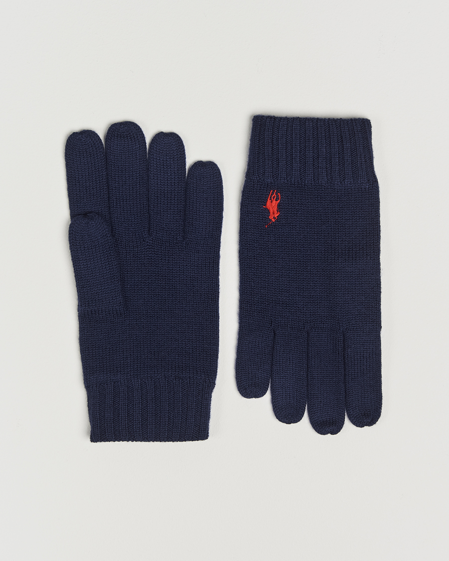 Herr | Polo Ralph Lauren Merino Gloves Hunter Navy | Polo Ralph Lauren | Merino Gloves Hunter Navy
