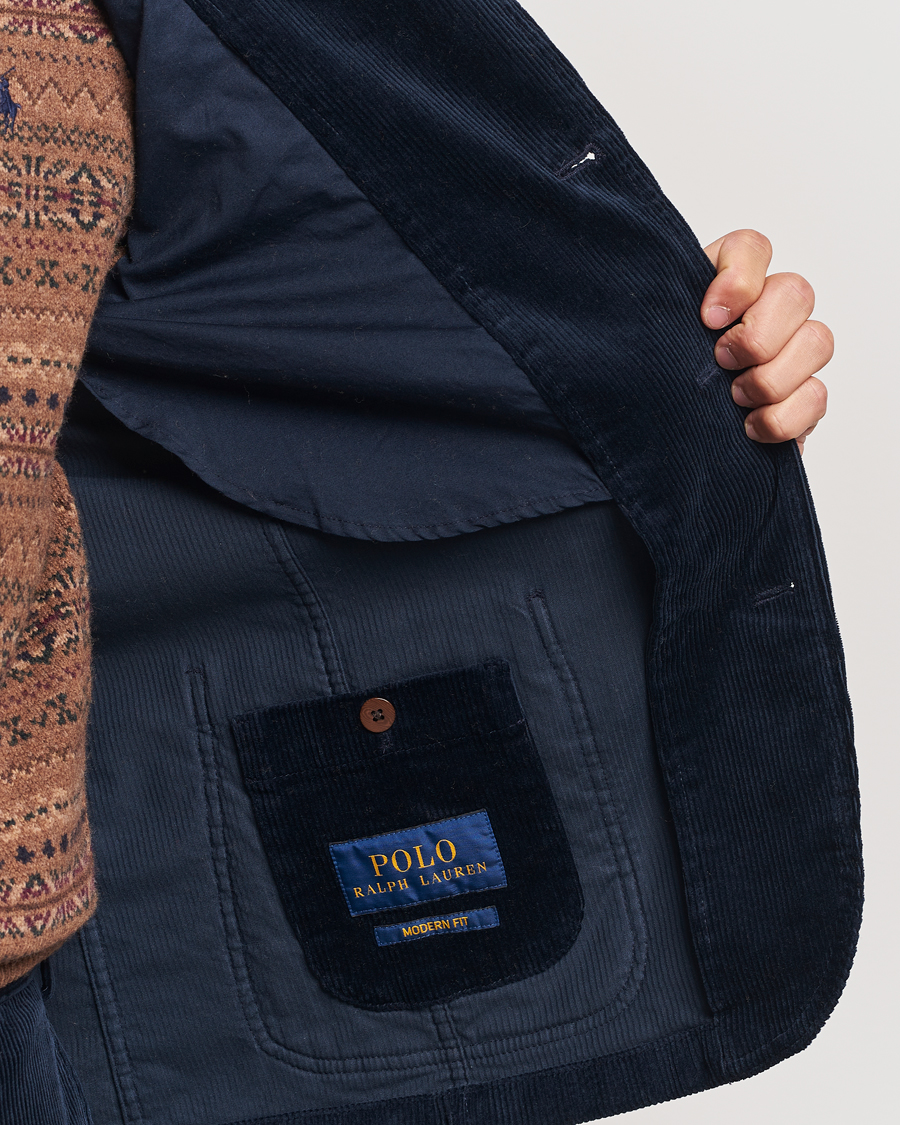 Herr | Kavajer | Polo Ralph Lauren | Corduroy Stretch Blazer Aviator Navy