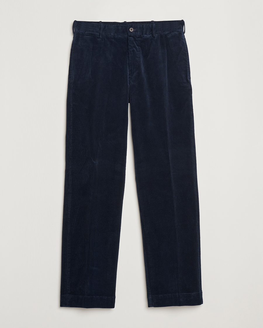 Herr | Byxor | Polo Ralph Lauren | Corduroy Pleated Trousers Aviator Navy