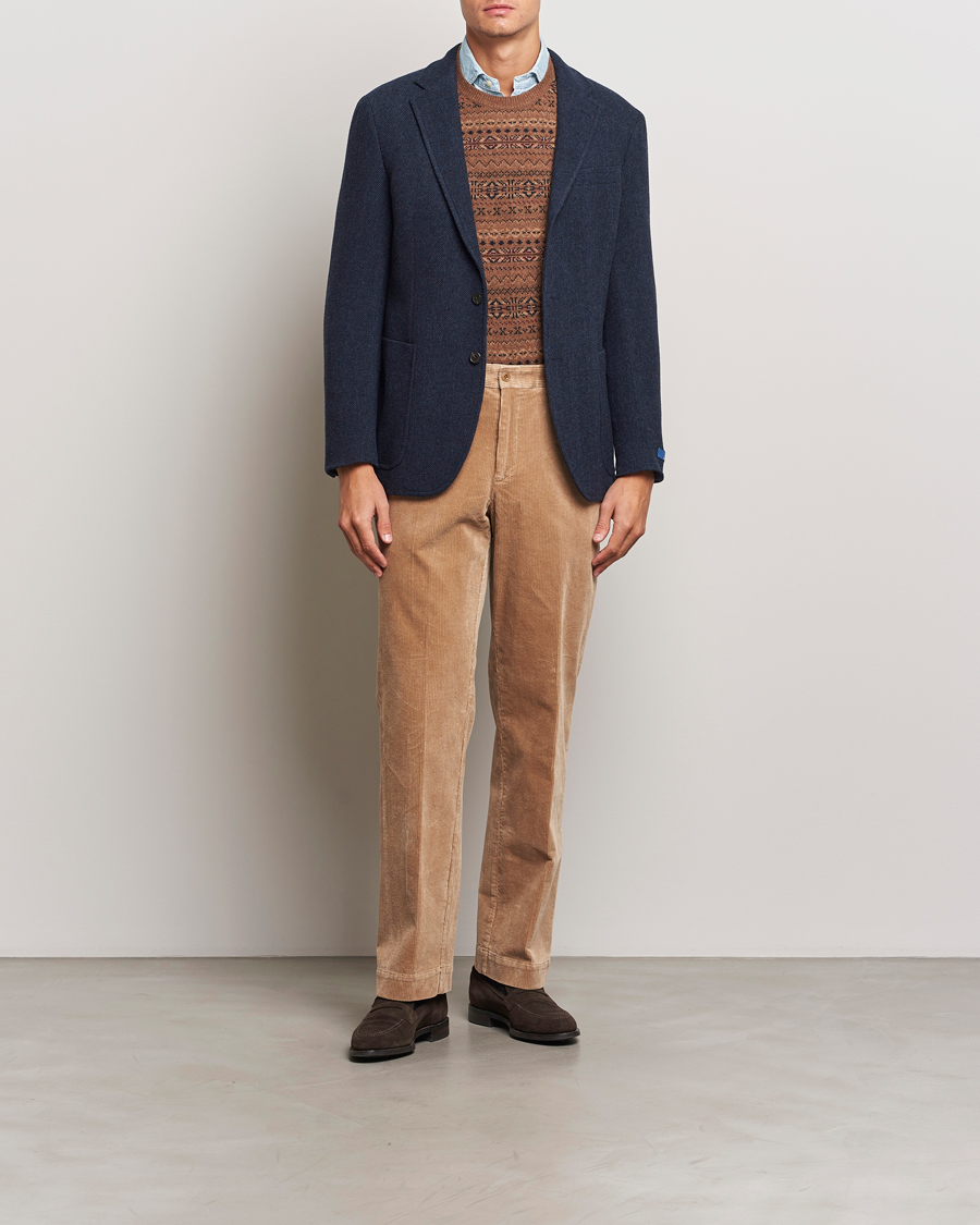 Herr | Byxor | Polo Ralph Lauren | Corduroy Pleated Trousers Hazelnut