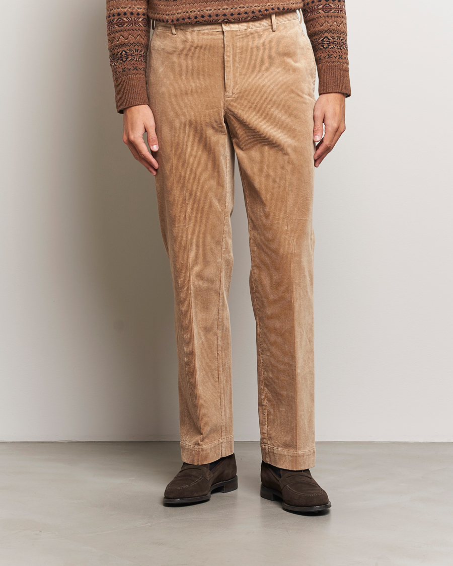 Herr | Byxor | Polo Ralph Lauren | Corduroy Pleated Trousers Hazelnut