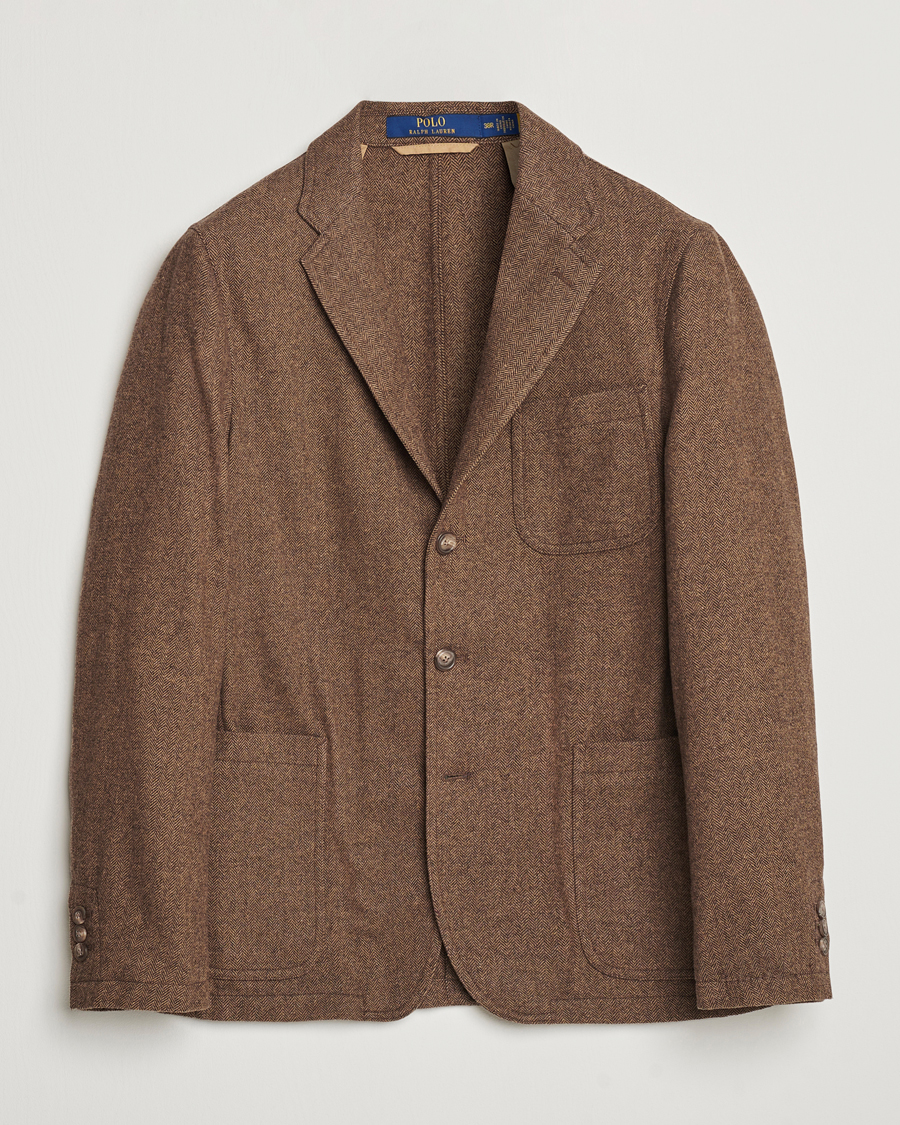 Herr | Kavajer | Polo Ralph Lauren | Classic Herringbone Sportcoat Brown/Tan