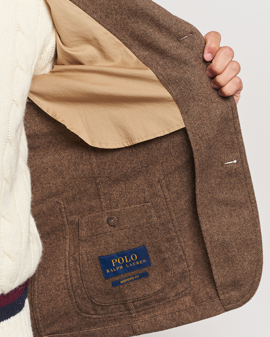 Herr | Kavajer | Polo Ralph Lauren | Classic Herringbone Sportcoat Brown/Tan