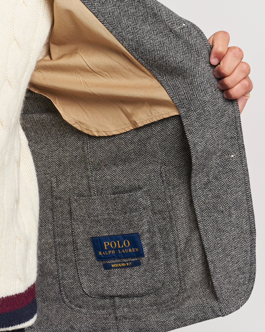 Herr | Kavajer | Polo Ralph Lauren | Classic Herringbone Sportcoat Black/Cream