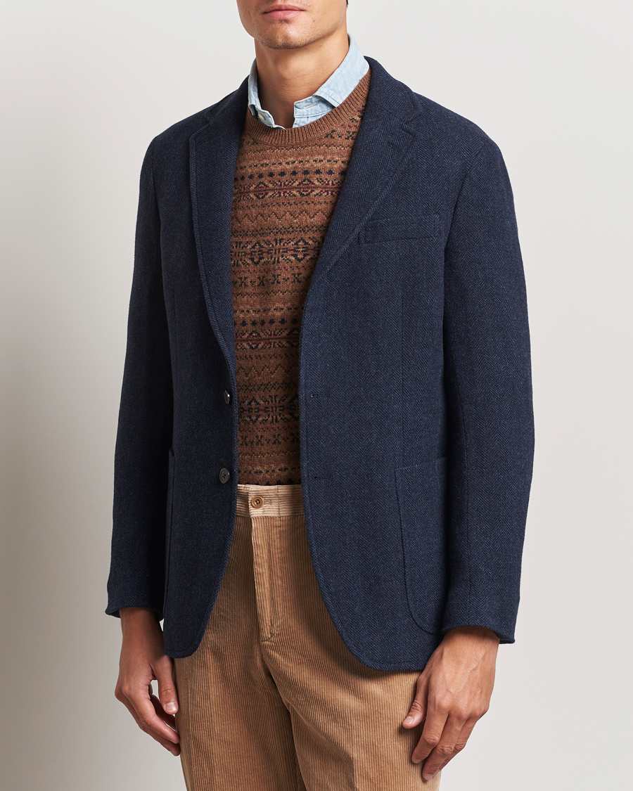 Herr | Kavajer | Polo Ralph Lauren | Broken Herringbone Sportcoat Navy Multi
