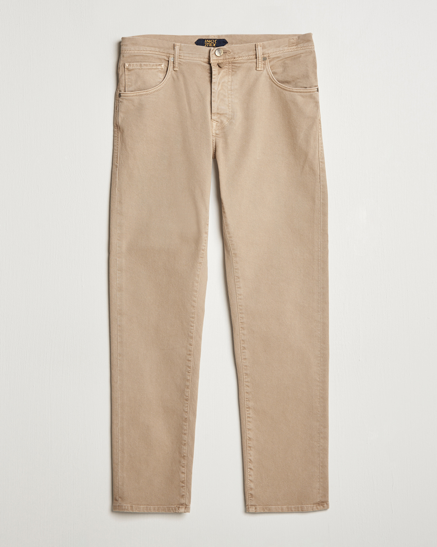 Herr | Byxor | Incotex | 5-Pocket Bull Denim Pants Beige