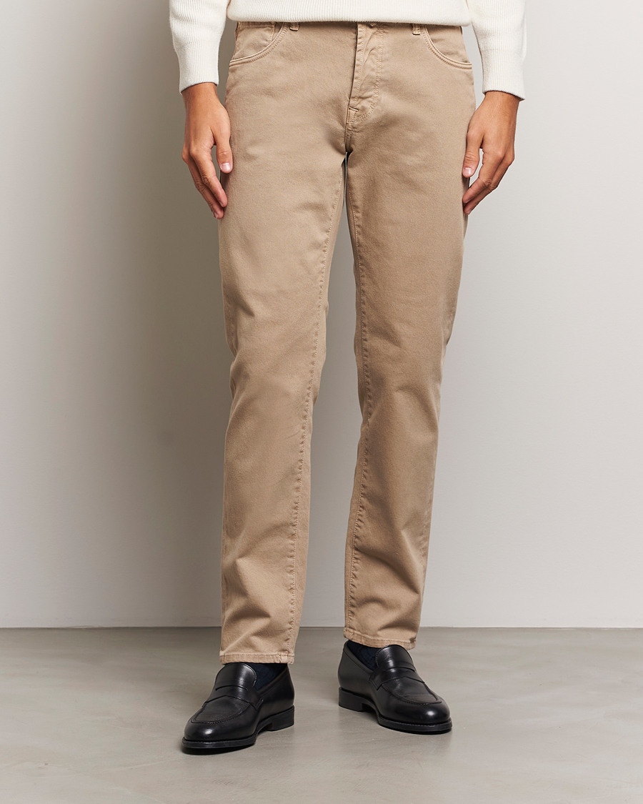 Herr | Byxor | Incotex | 5-Pocket Bull Denim Pants Beige