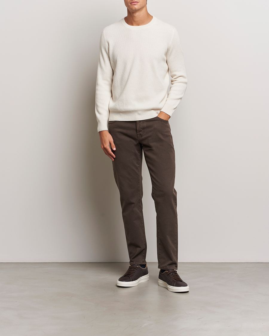 Herr | Byxor | Incotex | 5-Pocket Bull Denim Pants Dark Brown