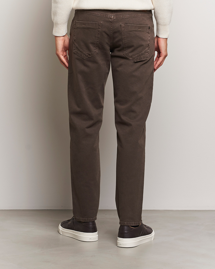 Herr | Byxor | Incotex | 5-Pocket Bull Denim Pants Dark Brown