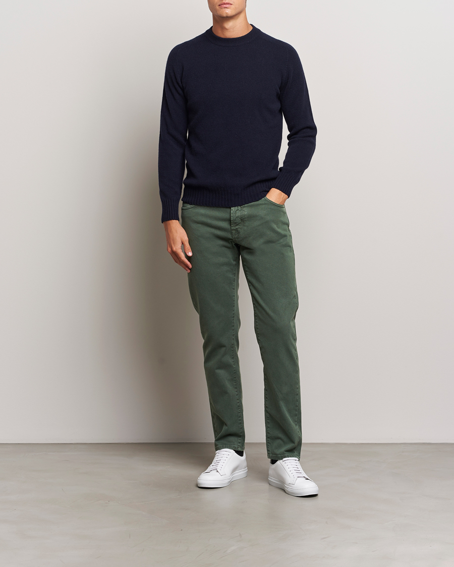 Herr | Byxor | Incotex | 5-Pocket Bull Denim Pants Dark Green