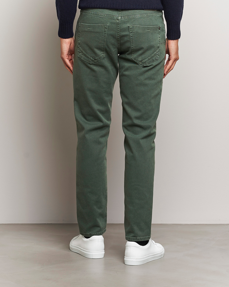 Herr | Byxor | Incotex | 5-Pocket Bull Denim Pants Dark Green