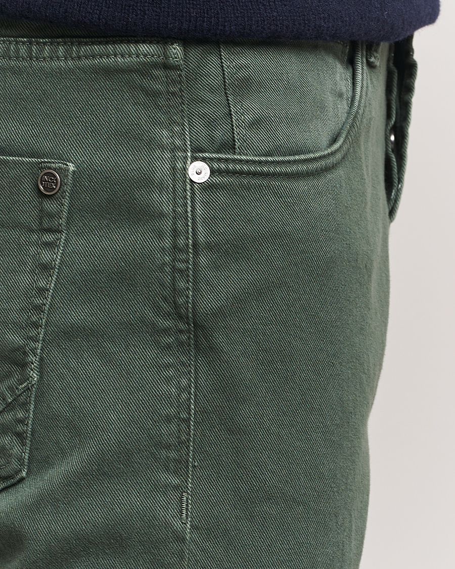 Herr | Byxor | Incotex | 5-Pocket Bull Denim Pants Dark Green