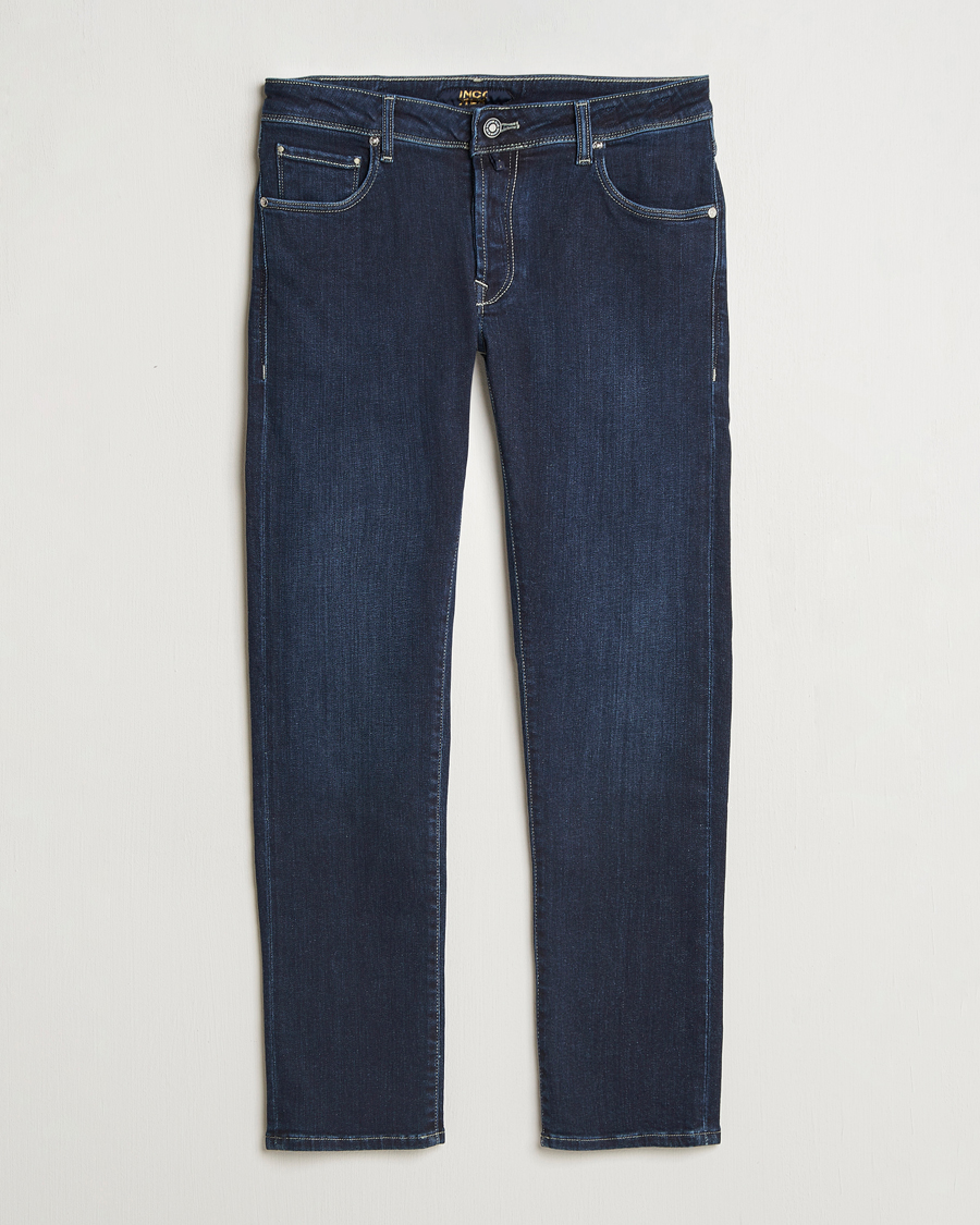 Herr | Jeans | Incotex | 5-Pocket Stretch Denim Dark Blue