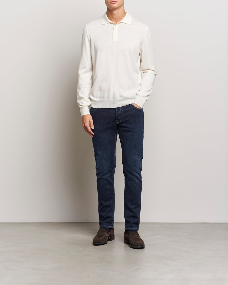 Herr | Jeans | Incotex | 5-Pocket Stretch Denim Dark Blue