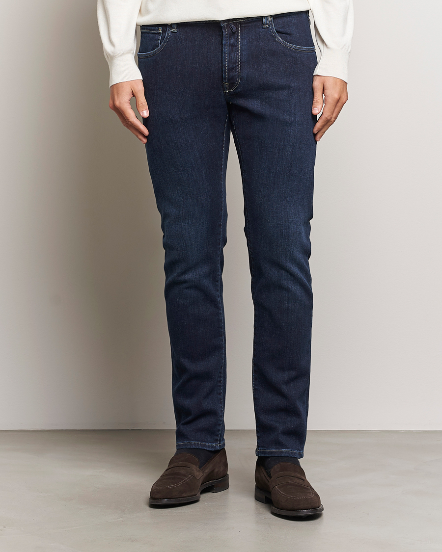 Herr | Jeans | Incotex | 5-Pocket Stretch Denim Dark Blue