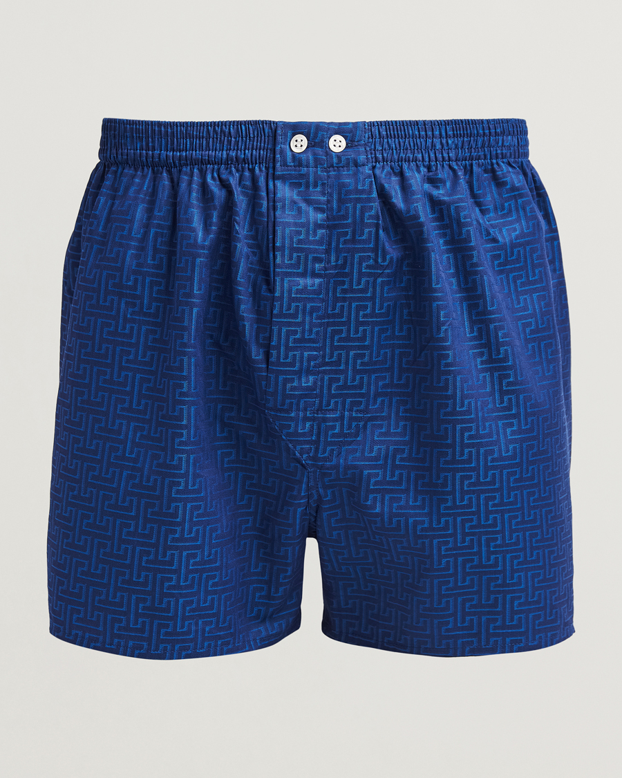Herr | Underkläder | Derek Rose | Classic Fit Woven Cotton Boxer Shorts Navy