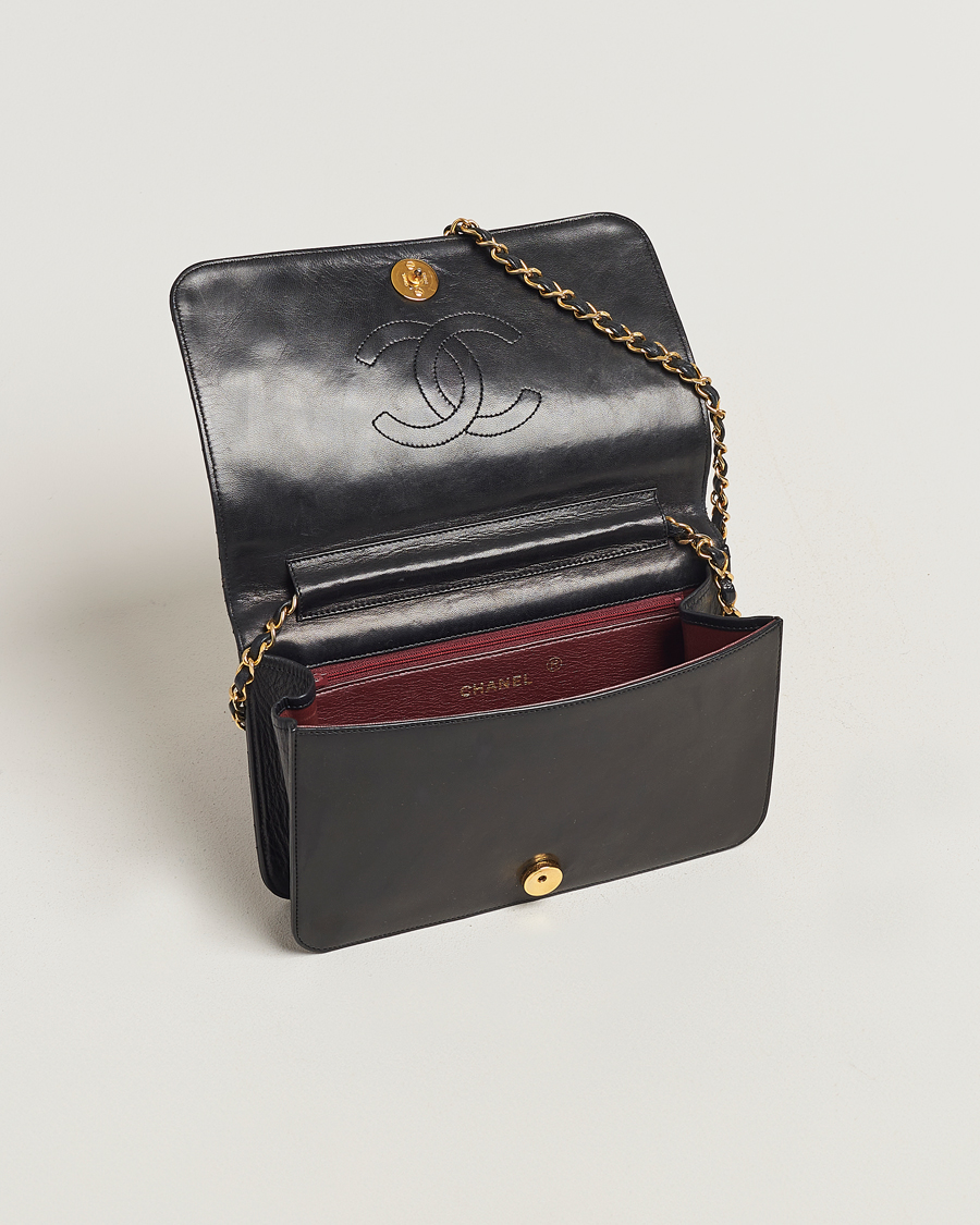 Herr | Chanel Pre-Owned Single Full Flap Bag Black Lambskin | Chanel Pre-Owned | Single Full Flap Bag Black Lambskin