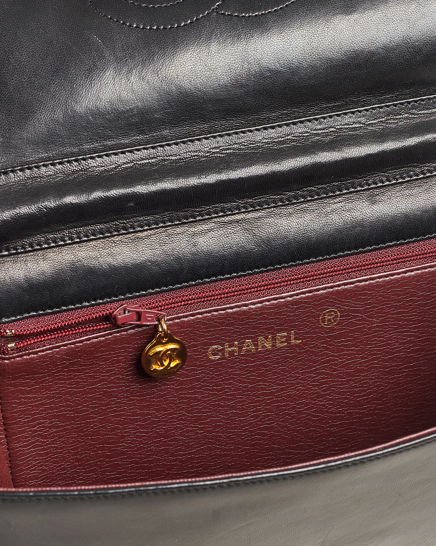 Herr | Chanel Pre-Owned Single Full Flap Bag Black Lambskin | Chanel Pre-Owned | Single Full Flap Bag Black Lambskin