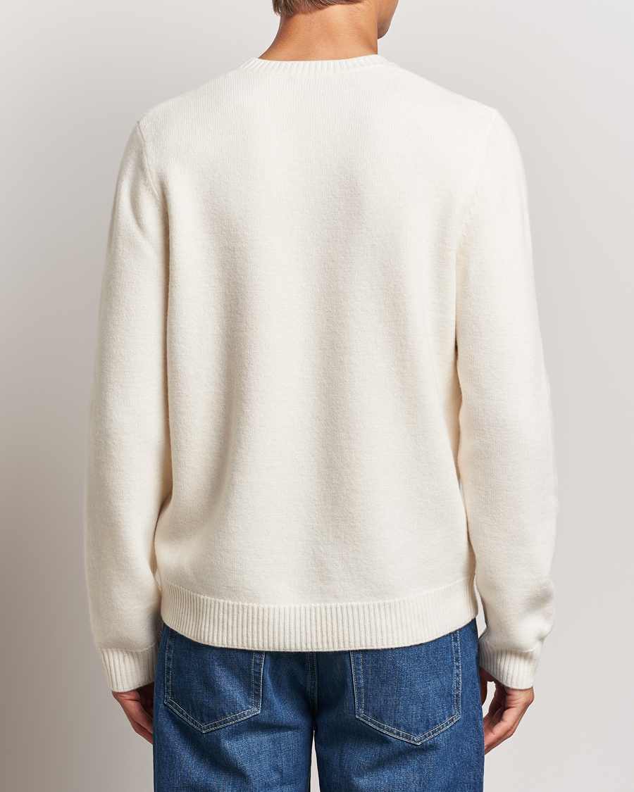 Herr | Tröjor | A.P.C. | Edward Wool Knitted Sweater Ecru