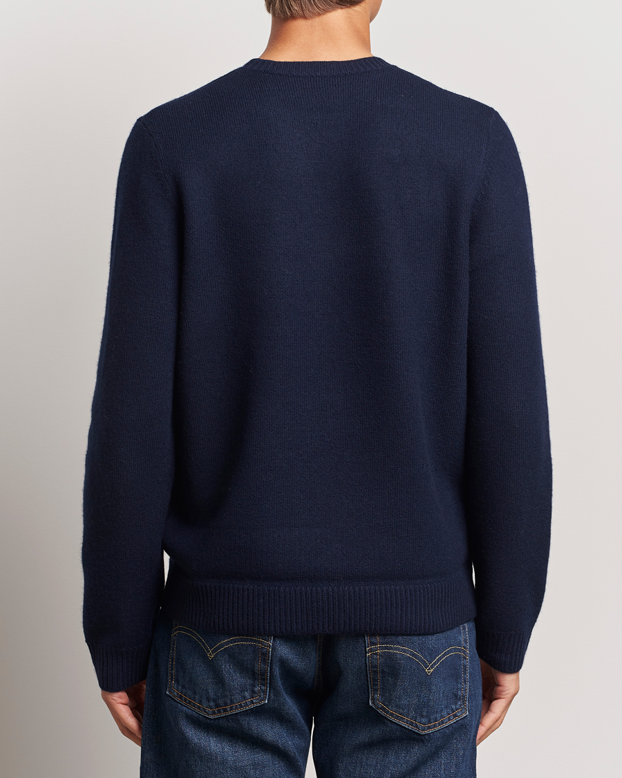 Herr | Tröjor | A.P.C. | Edward Wool Knitted Sweater Dark Navy