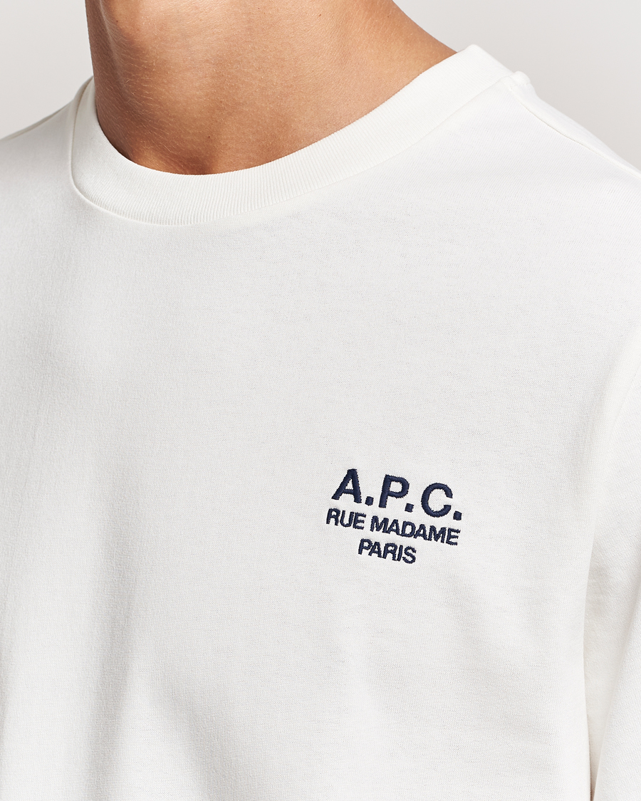 Herr | T-Shirts | A.P.C. | Rue Madame T-Shirt White/Dark Navy