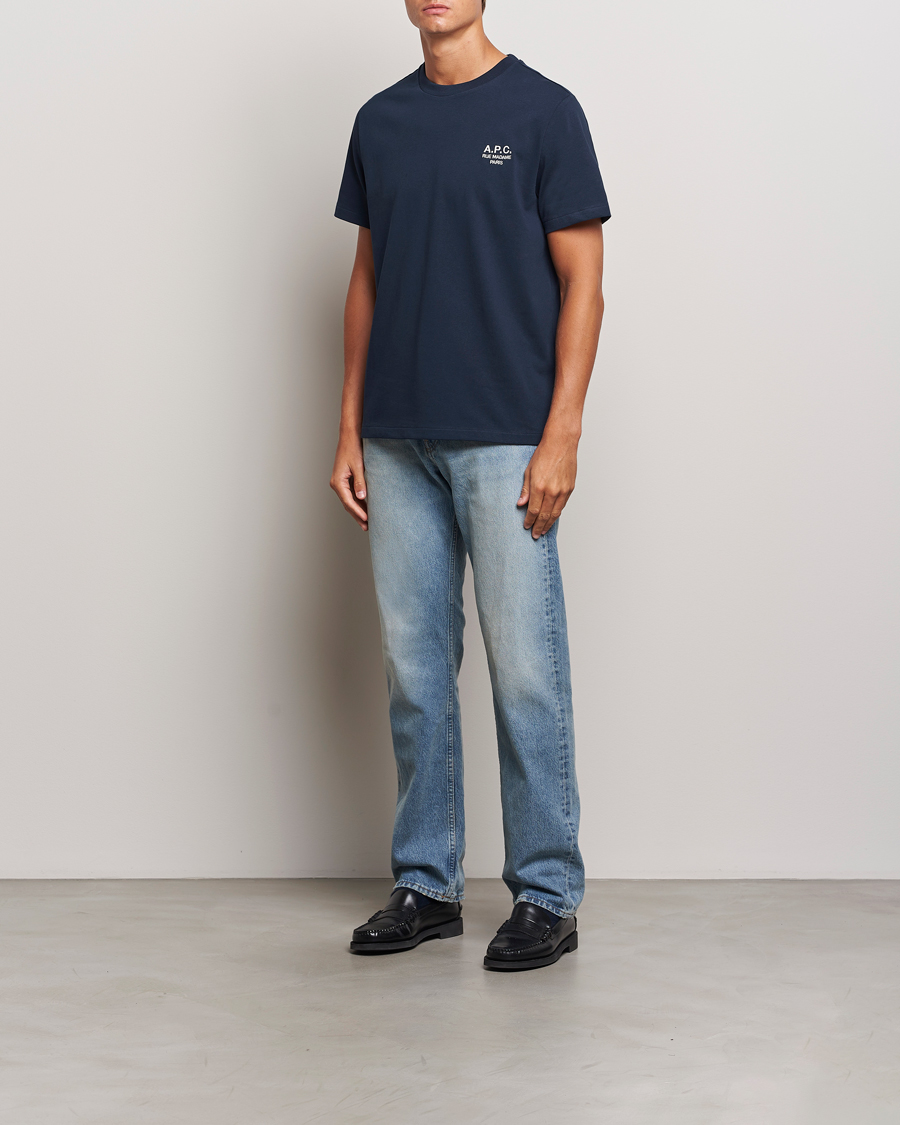 Herr | T-Shirts | A.P.C. | Rue Madame T-Shirt Dark Navy/Ecru