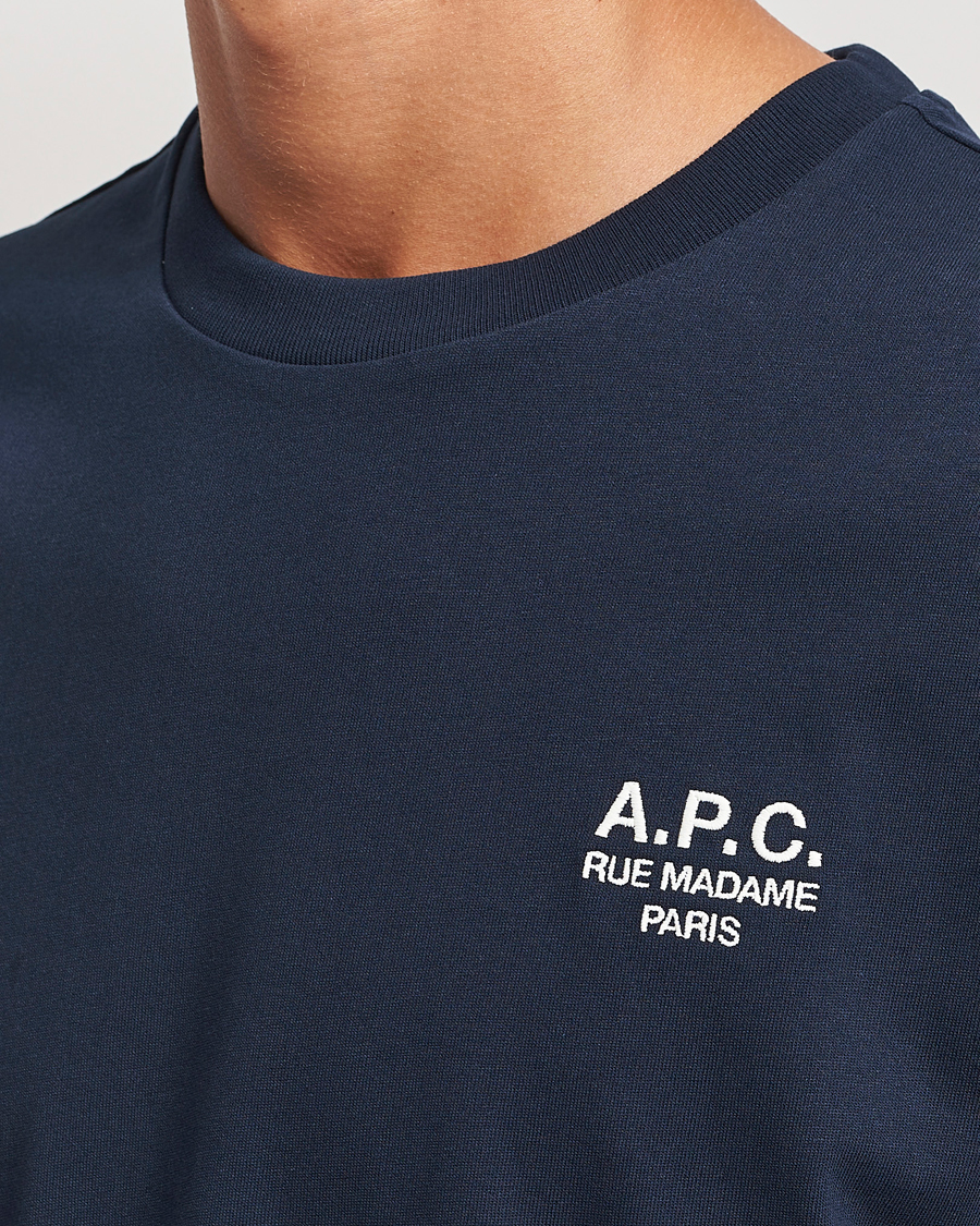 Herr | T-Shirts | A.P.C. | Rue Madame T-Shirt Dark Navy/Ecru