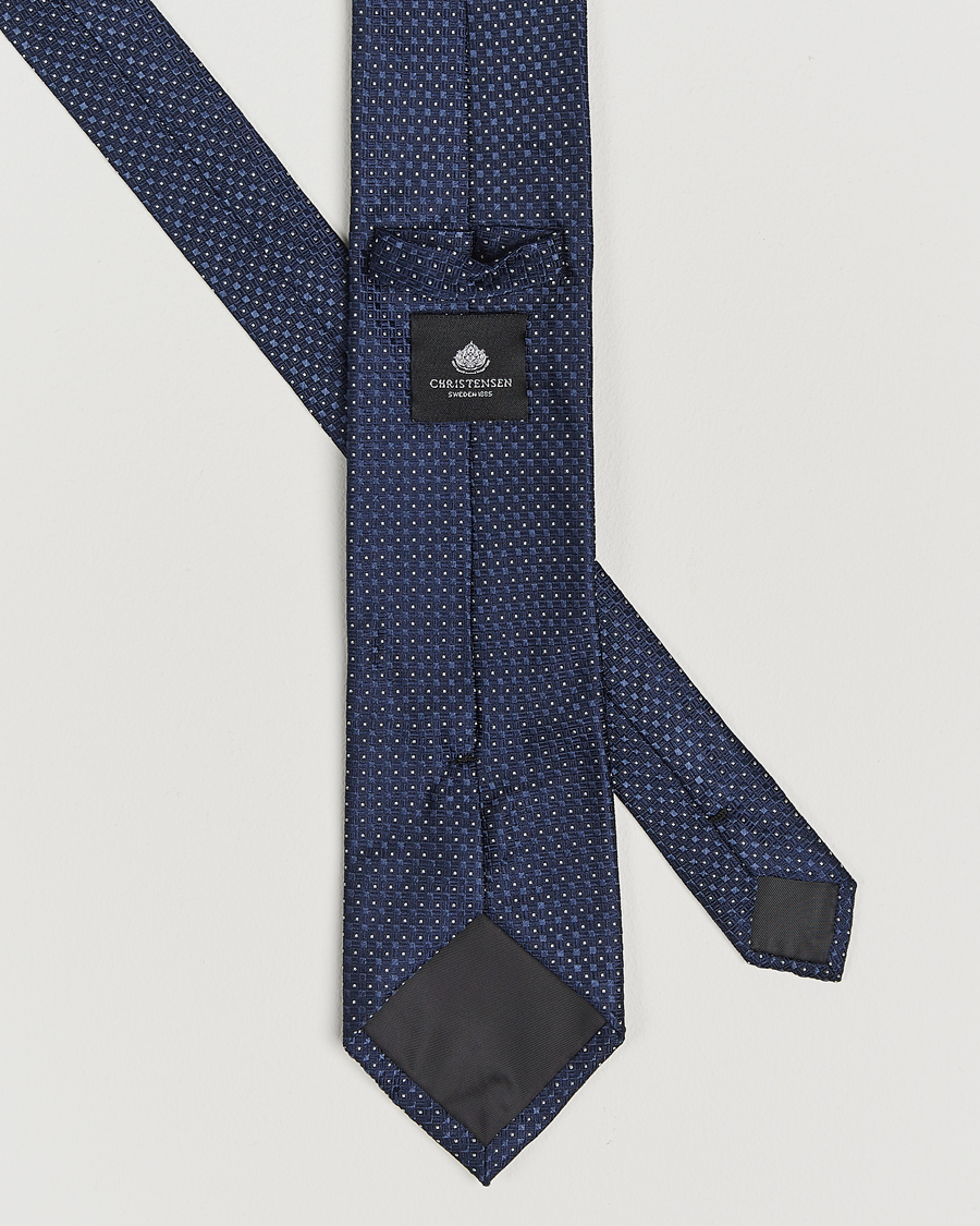 Herr | Amanda Christensen Box Set Silk 8 cm Tie And Pocket Square Navy | Amanda Christensen | Box Set Silk 8 cm Tie And Pocket Square Navy