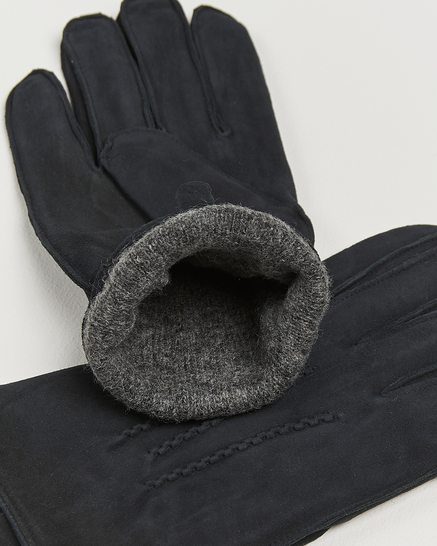 Herr | Amanda Christensen Lined Suede Gloves Black | Amanda Christensen | Lined Suede Gloves Black