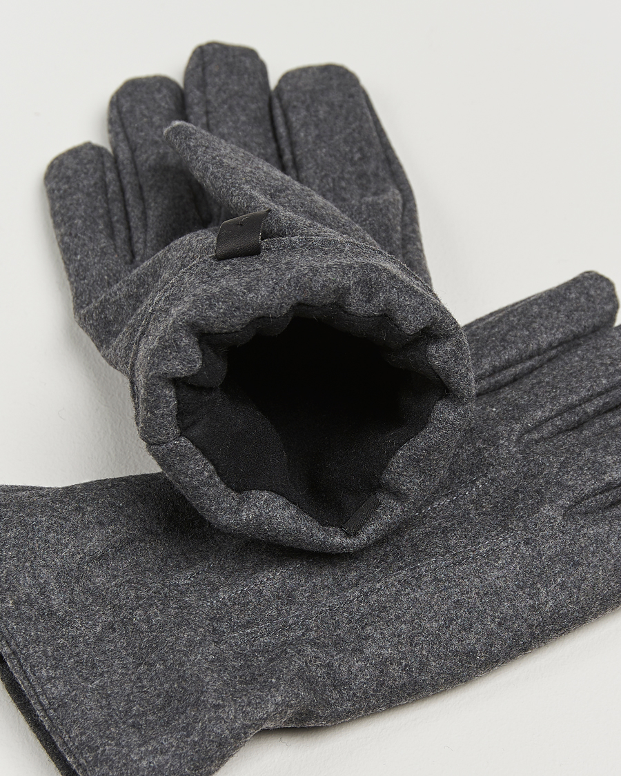 Herr | Amanda Christensen Lined Wool Gloves Grey Melange | Amanda Christensen | Lined Wool Gloves Grey Melange