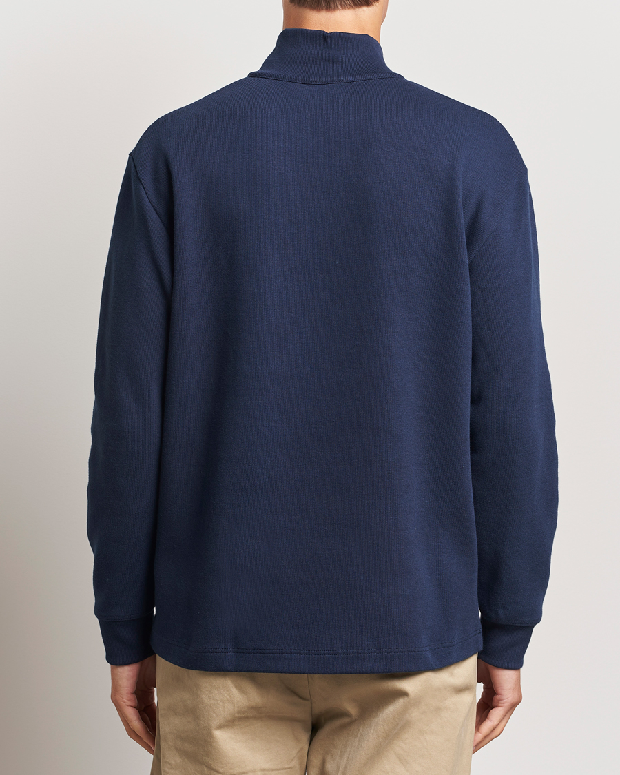 Herr | Tröjor | Armor-lux | Camionneur Cotton Half Zip Sweater Deep Marine