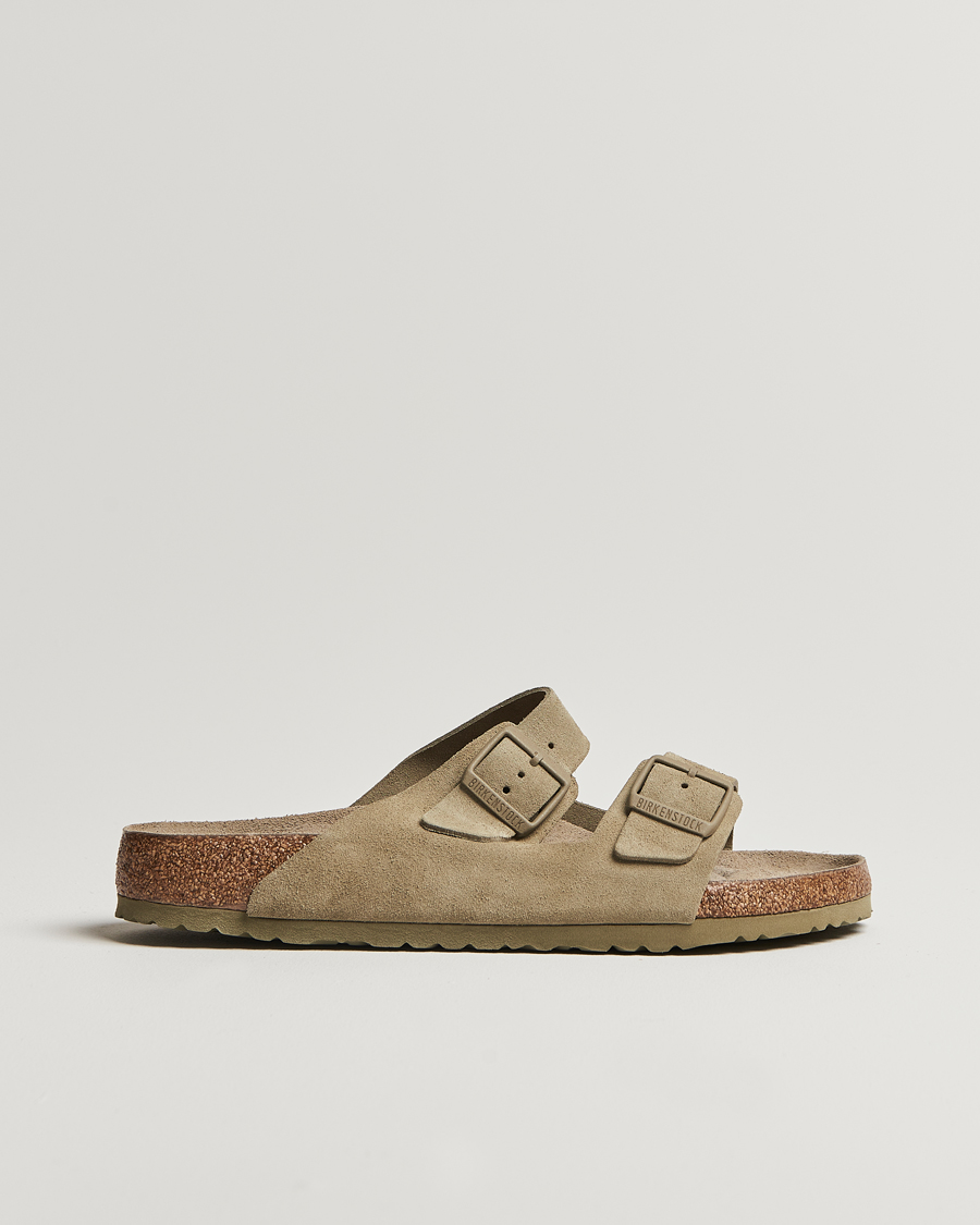 Herr | Sandaler & Tofflor | BIRKENSTOCK | Arizona Soft Footbed Faded Khaki Suede