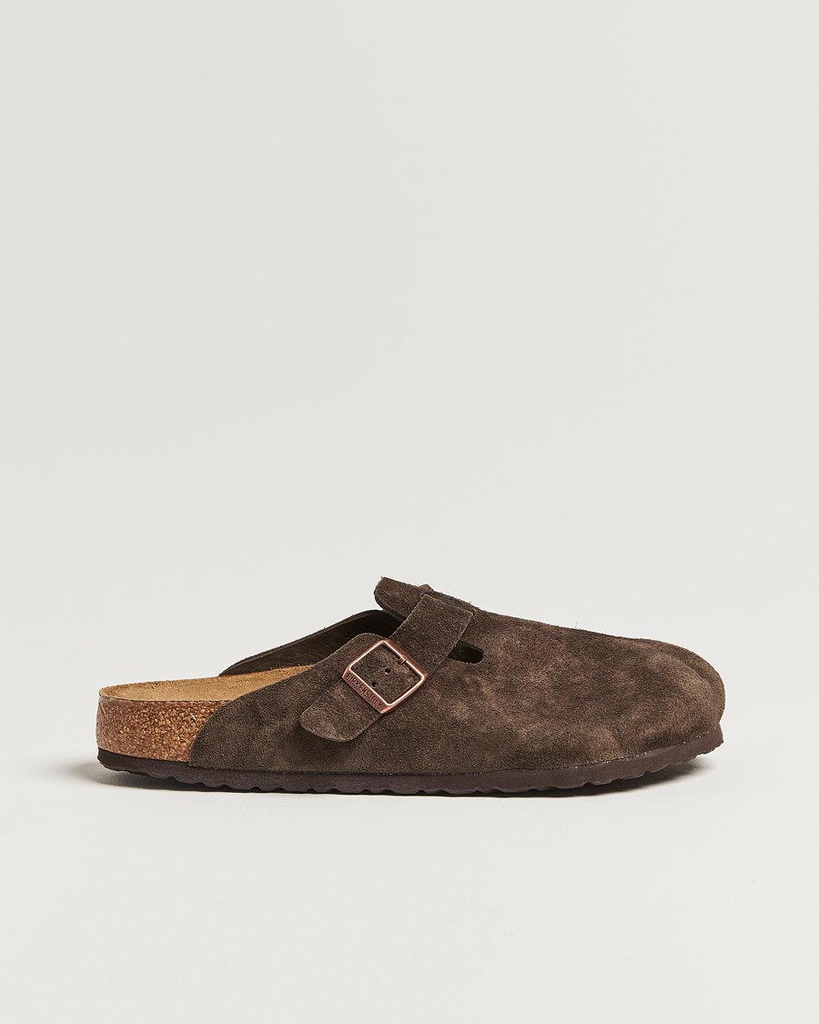Herr | Sandaler & Tofflor | BIRKENSTOCK | Boston Soft Footbed Mocca Suede