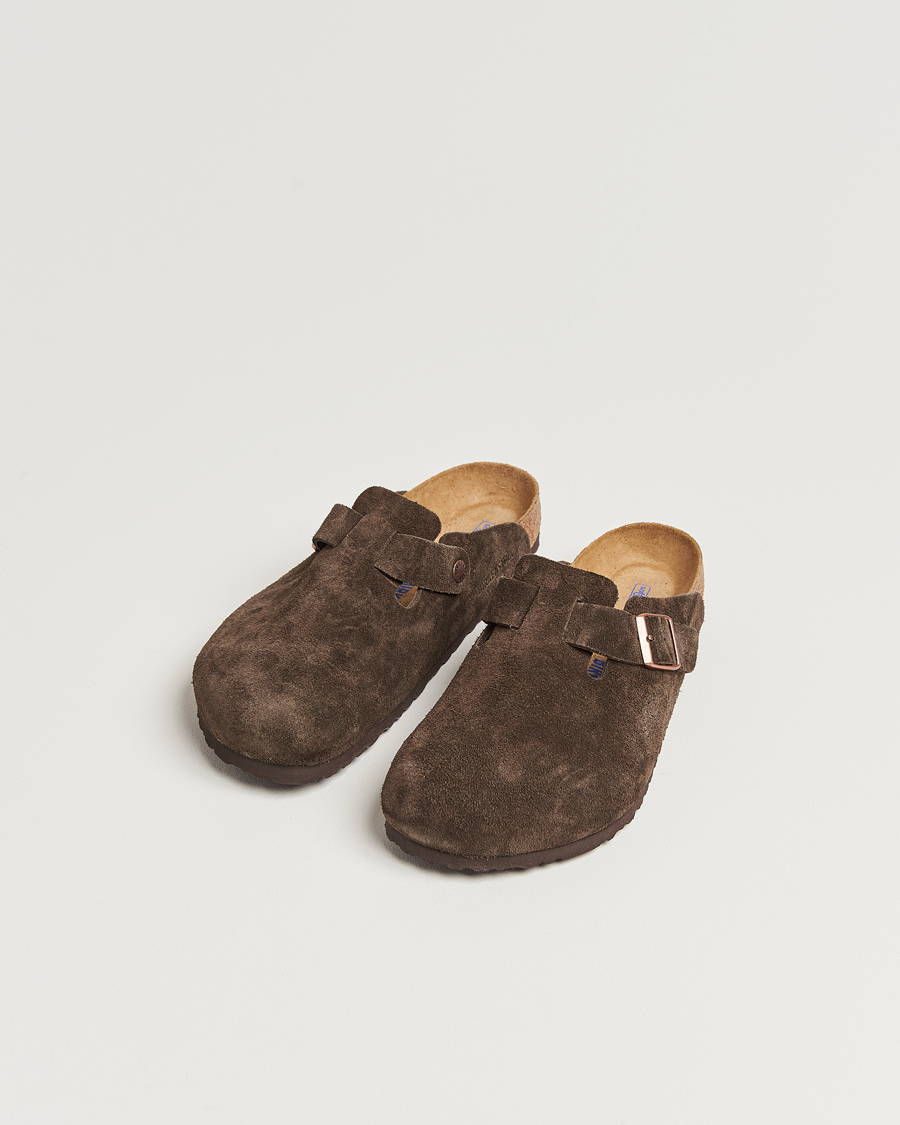 Herr | Sandaler & Tofflor | BIRKENSTOCK | Boston Soft Footbed Mocca Suede