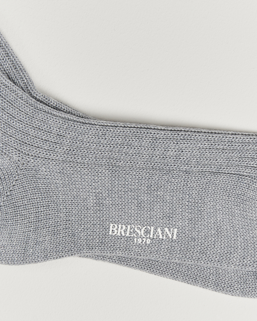 Herr | Underkläder | Bresciani | Heavy Wool Socks Light Grey