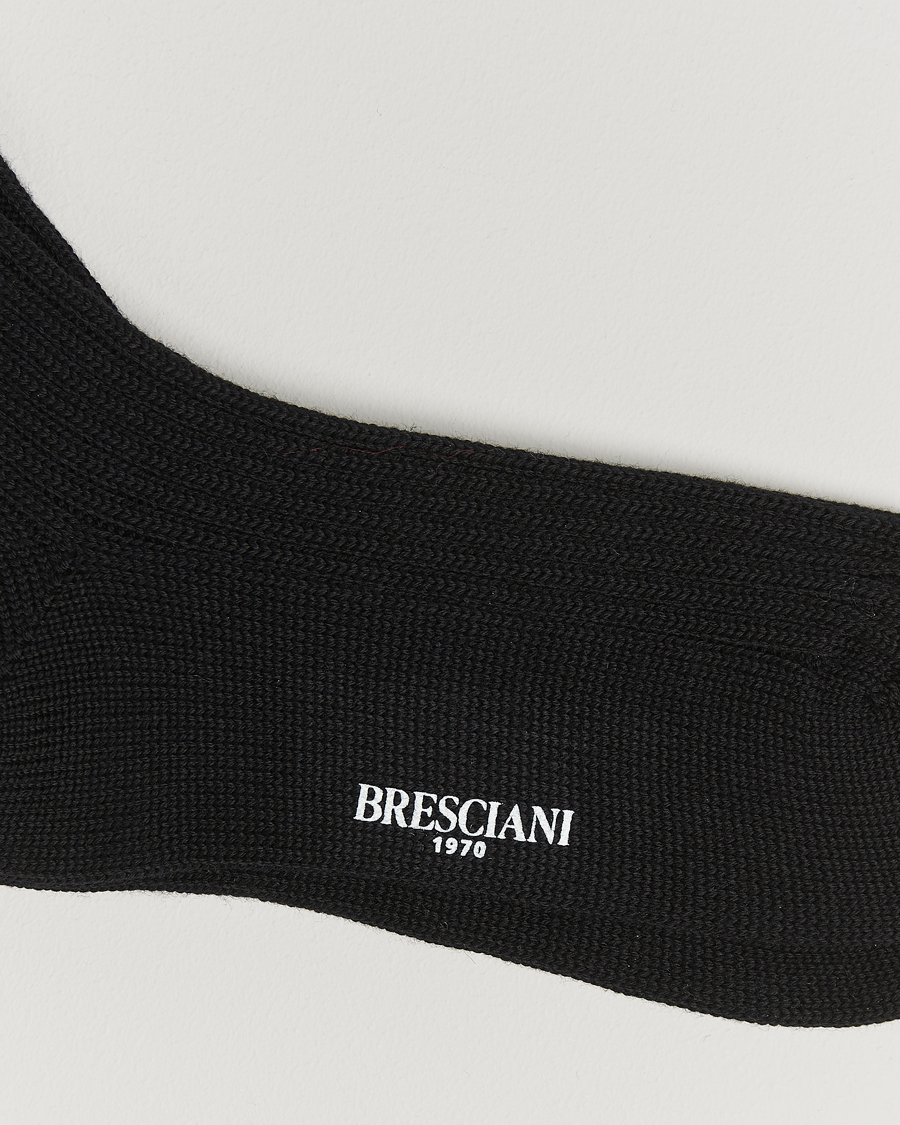 Herr | Underkläder | Bresciani | Heavy Wool Socks Black