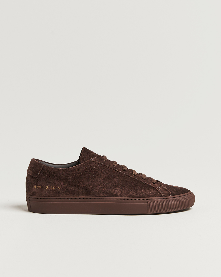 Herr | Common Projects Original Achilles Suede Sneaker Moka | Common Projects | Original Achilles Suede Sneaker Moka