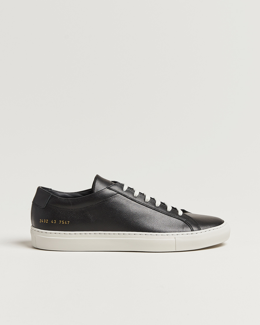 Herr | Common Projects Original Achilles Pebbled Leather Sneaker Black | Common Projects | Original Achilles Pebbled Leather Sneaker Black