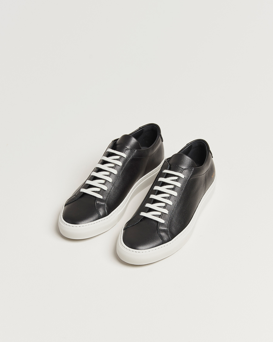 Herr | Common Projects Original Achilles Pebbled Leather Sneaker Black | Common Projects | Original Achilles Pebbled Leather Sneaker Black