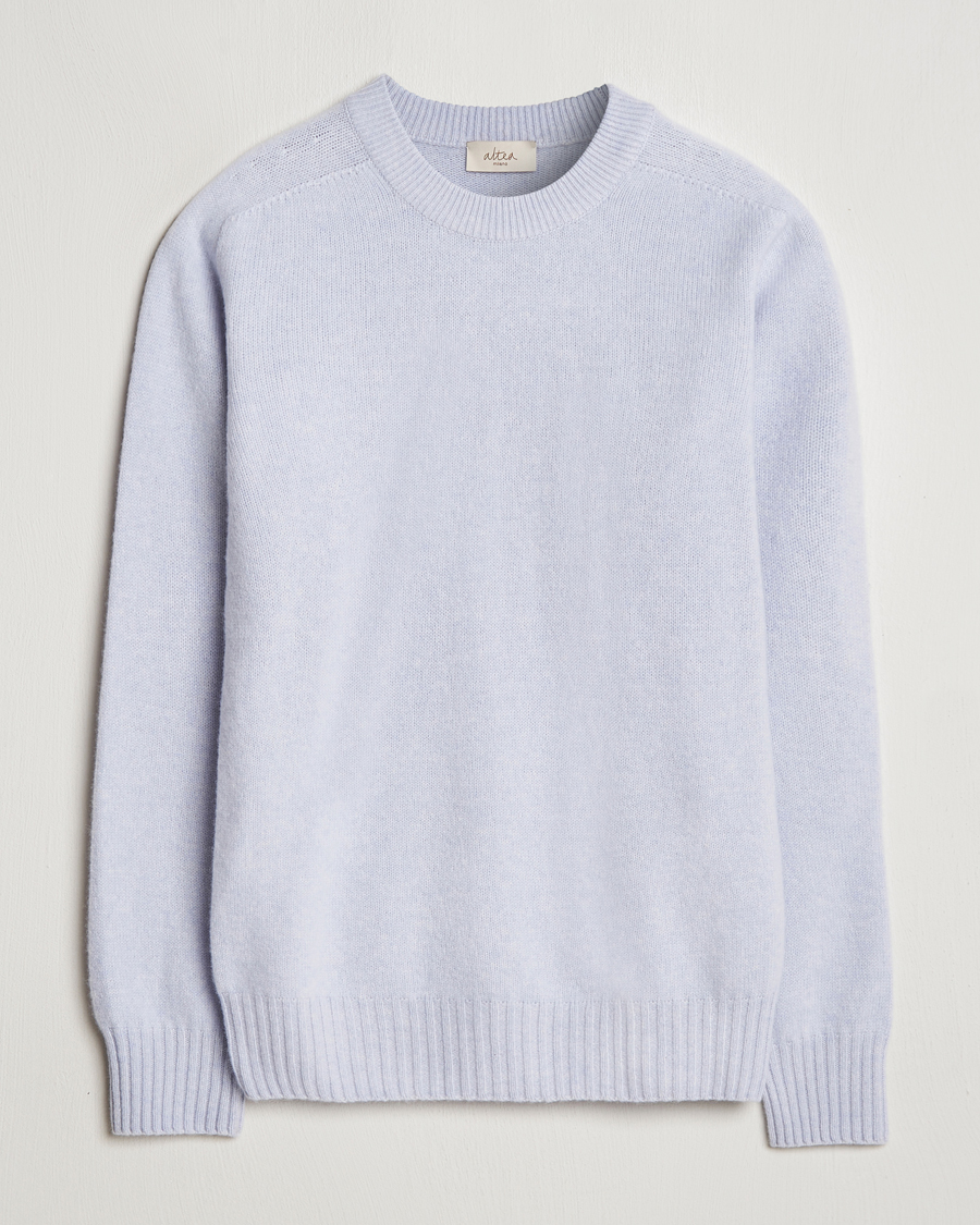 Herr | Tröjor | Altea | Wool/Cashmere Crew Neck Pullover Light Blue