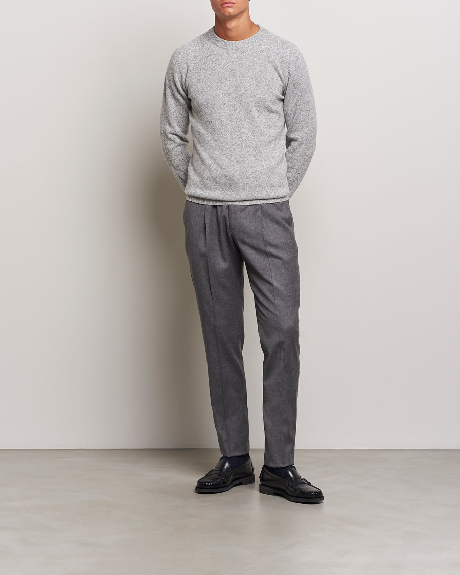 Herr | Tröjor | Altea | Wool/Cashmere Crew Neck Pullover Grey Melange