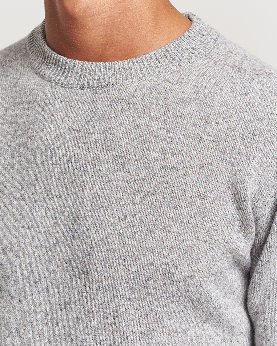 Herr | Tröjor | Altea | Wool/Cashmere Crew Neck Pullover Grey Melange