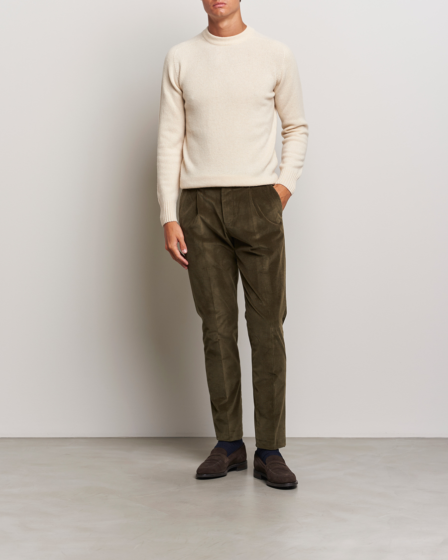 Herr | Tröjor | Altea | Wool/Cashmere Crew Neck Pullover Latte