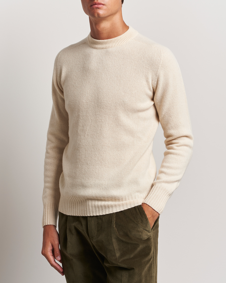 Herr | Tröjor | Altea | Wool/Cashmere Crew Neck Pullover Latte
