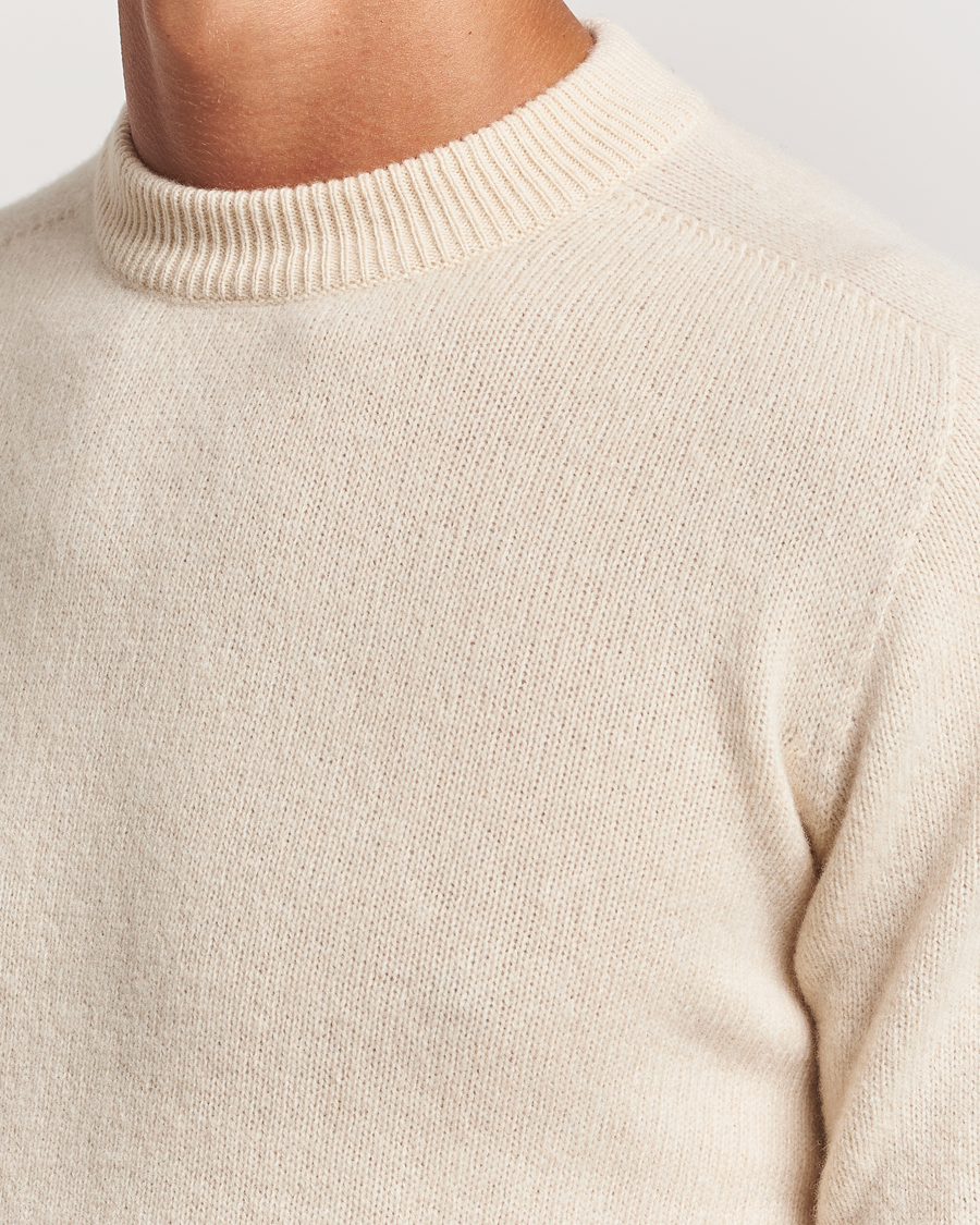 Herr | Tröjor | Altea | Wool/Cashmere Crew Neck Pullover Latte