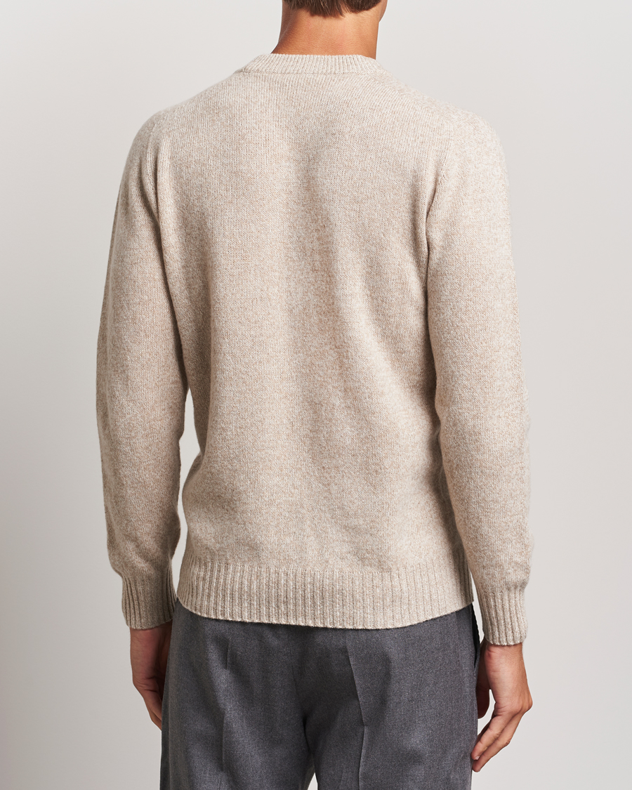 Herr | Tröjor | Altea | Wool/Cashmere Crew Neck Pullover Beige Melange