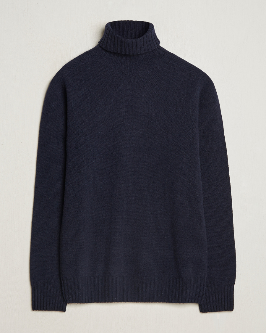 Herr | Tröjor | Altea | Wool/Cashmere Rollneck Navy