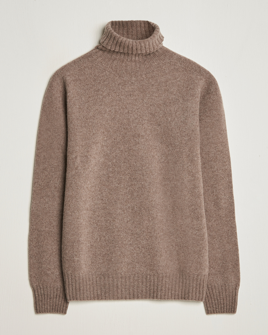Herr | Tröjor | Altea | Wool/Cashmere Rollneck Taupe