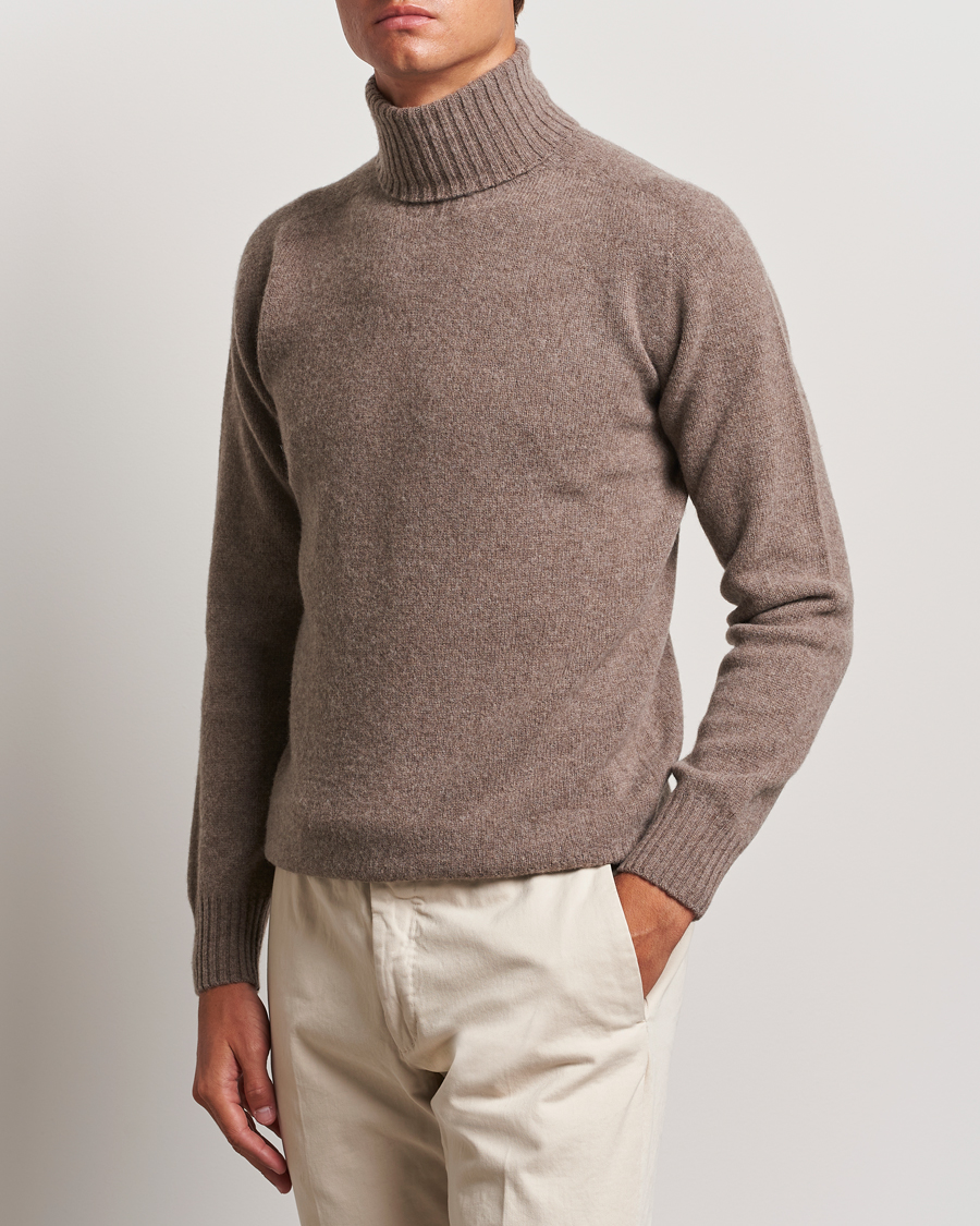 Herr | Tröjor | Altea | Wool/Cashmere Rollneck Taupe